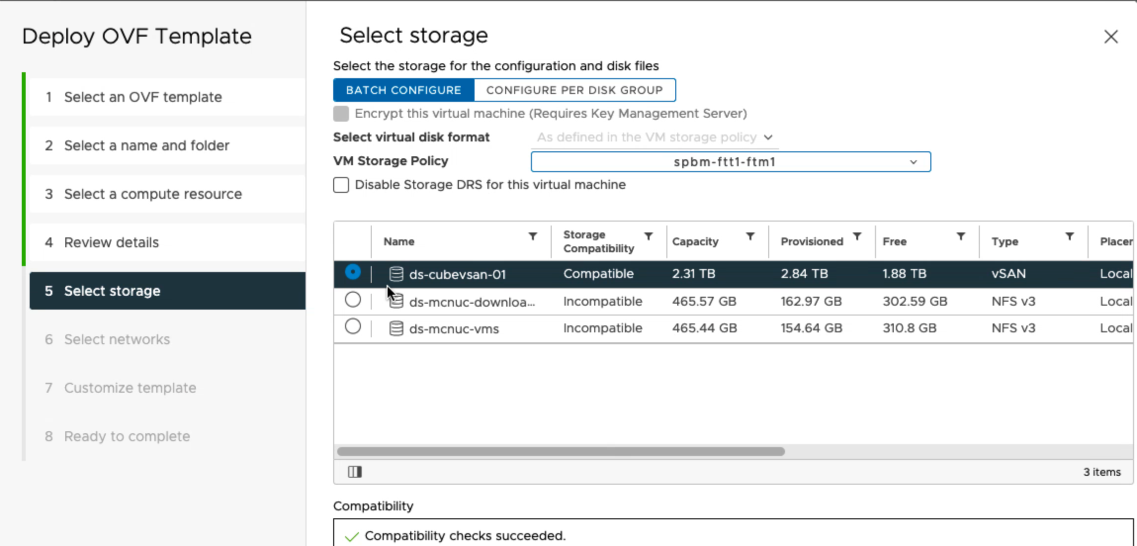 Pick suitable storage Image Caption